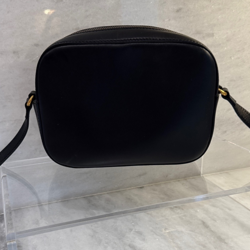 Gucci Webby Black Leather Camera Crossbody Bag Green Red Web Bee - Picture 8 of 15